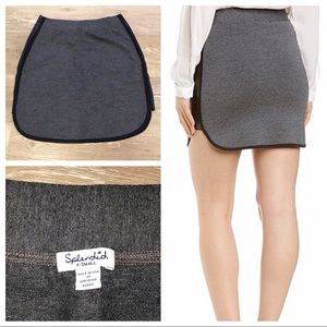 🆕 Splendid XS Grey Skirt with Faux Leather